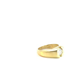 18k Yellow Gold .95ct G VVS2 Round Diamond Men Signet Diamond Ring 11 grams Certified By GIA # 7178318